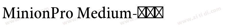 MinionPro Medium字体转换
